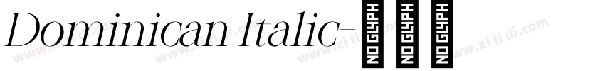 Dominican Italic字体转换